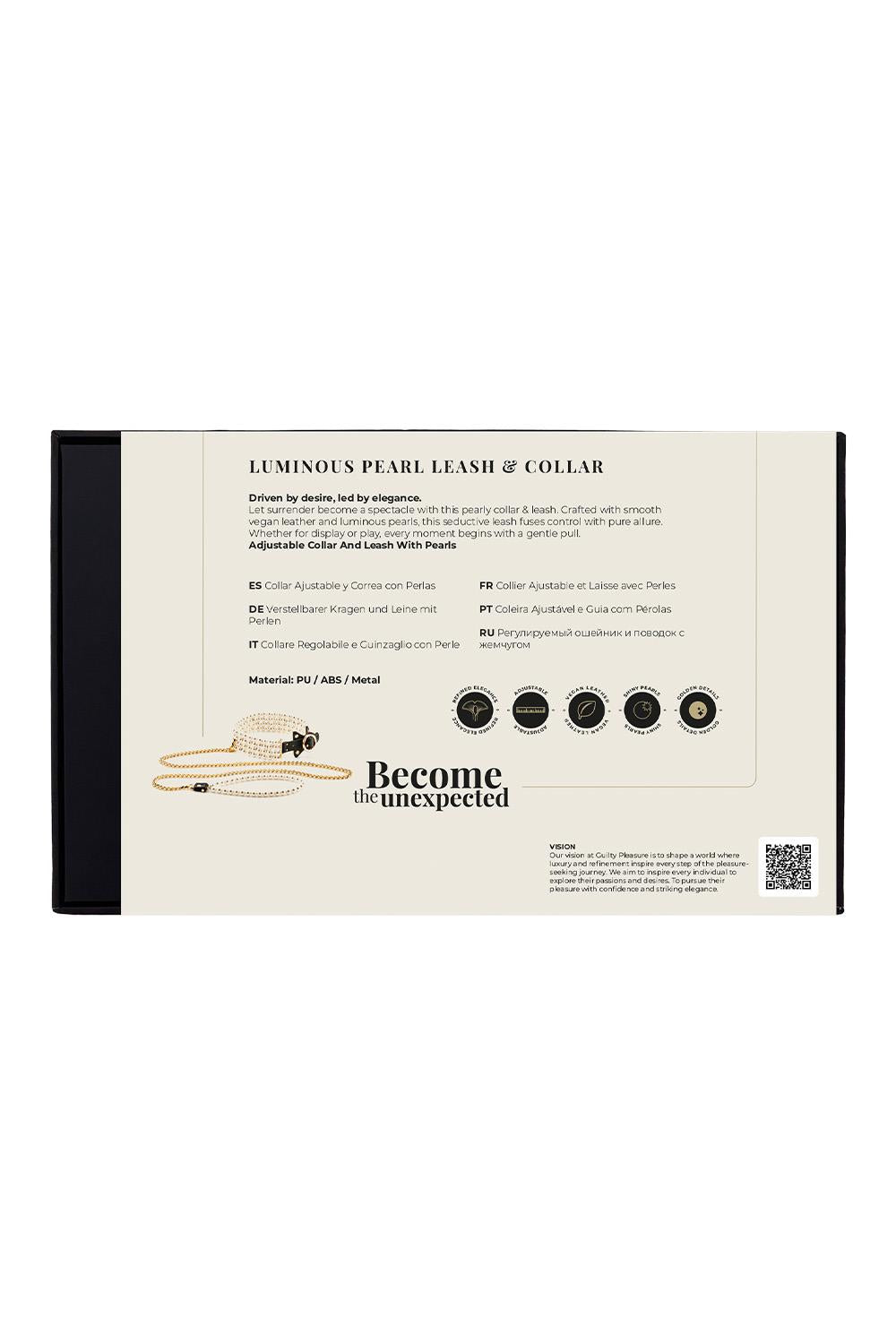 Luminious Pearl Leash And Collar