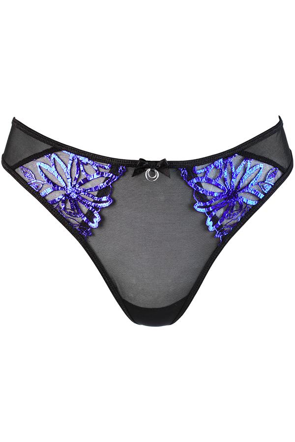Axami - Brillance -String, blauw of fuchsia