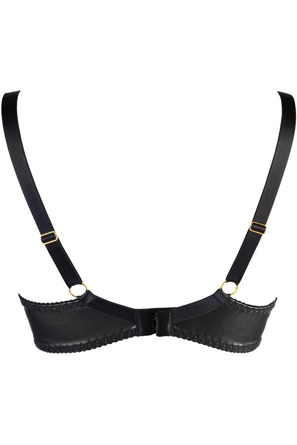 Axami Luxe Latex BH met Gouden Rits details – Verleidelijk en Stoer