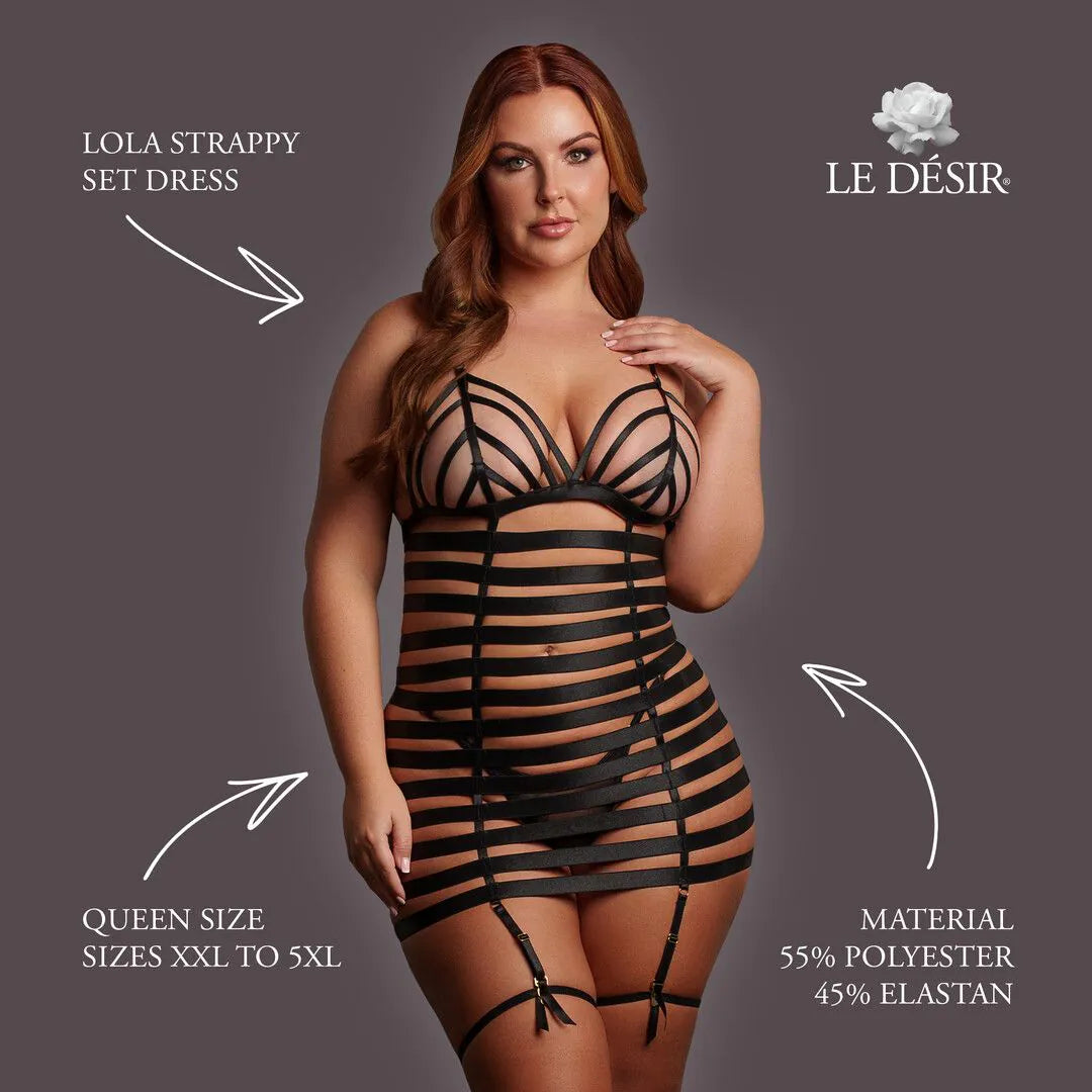 Lola Strappy Set Dress – Sexy Stretch Jurk XXL t/m 5XL