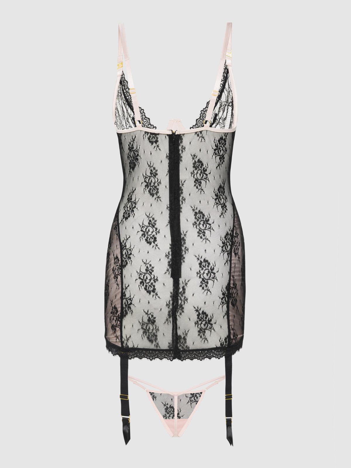Jocelyn - Lace & Satin Corset Dress Set