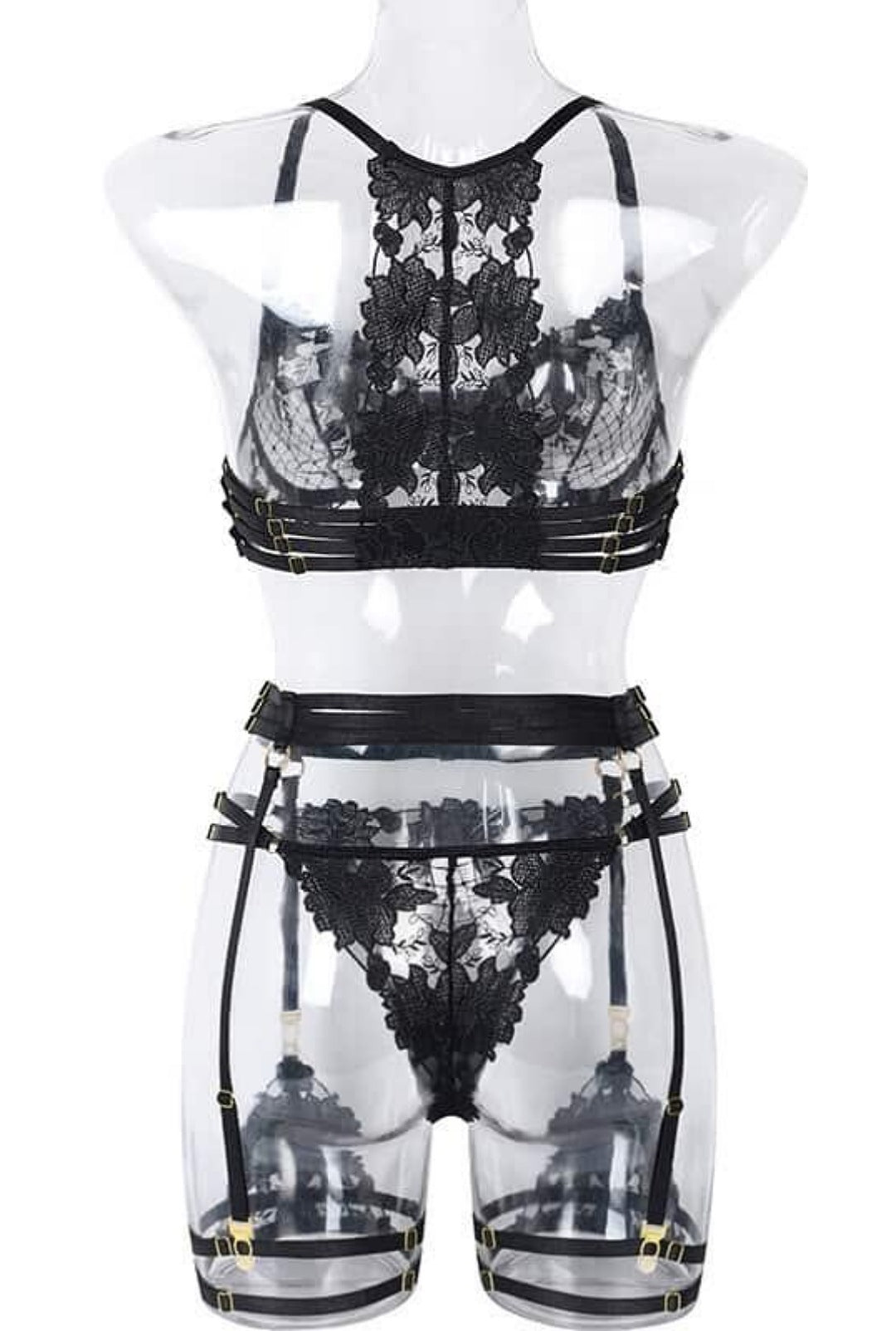 Jolye 4-Delige Lingerieset – Verfijnde Verleiding met Comfort