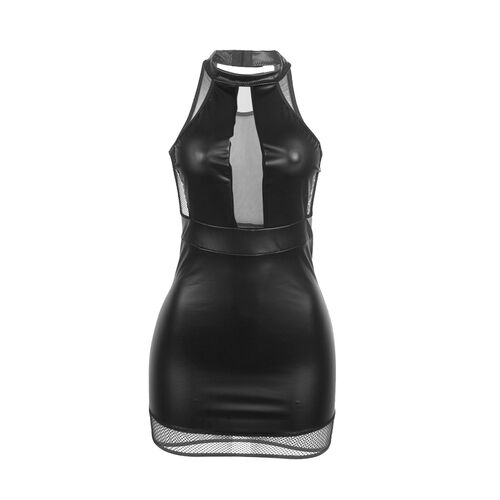 Subblime - Halter Neck - PU leather & Mesh Jurkje
