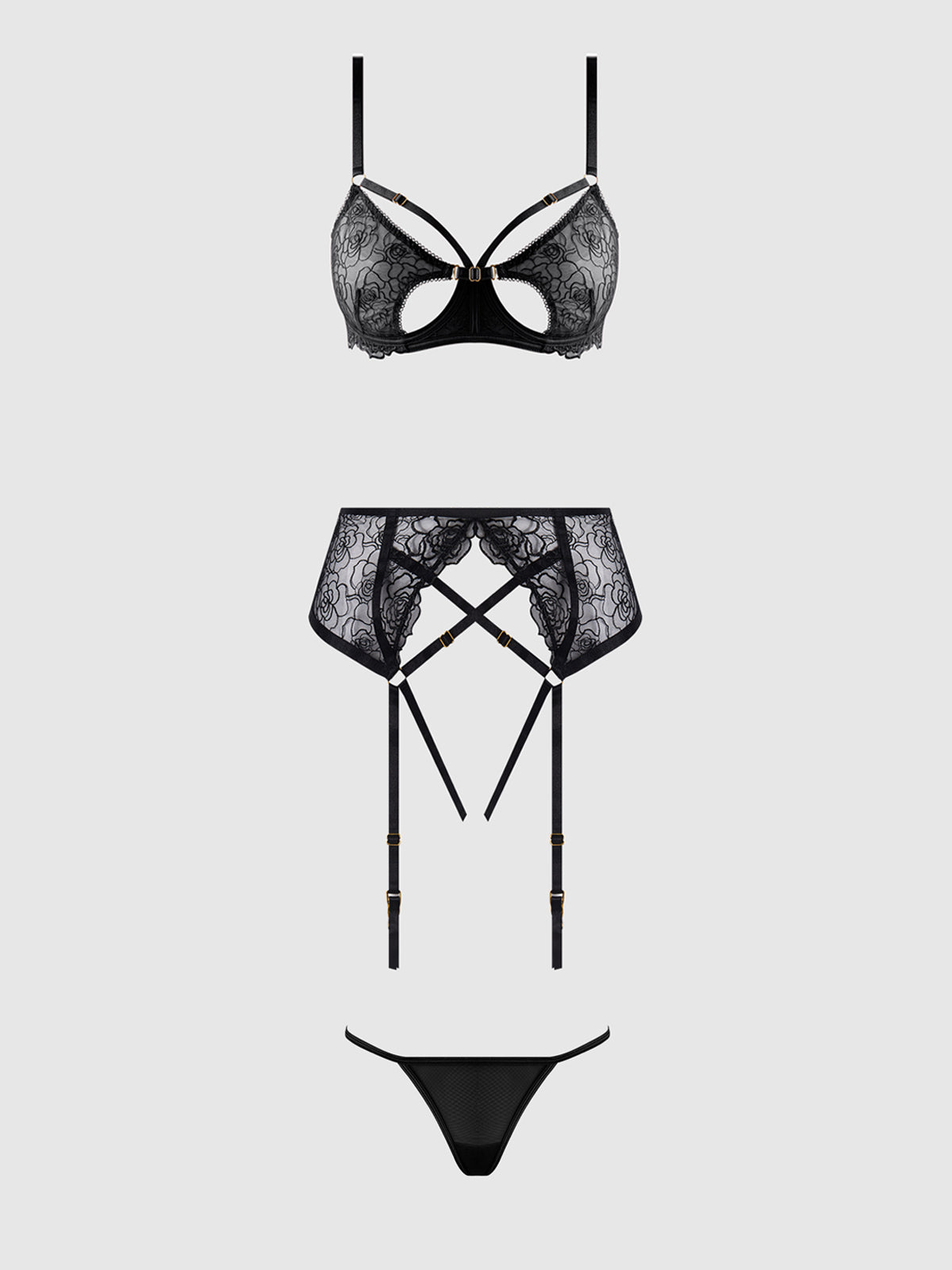 Rosalie - Verleidelijke kanten lingerieset - Inclusief Plus Size