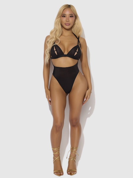 Yasmine Shimmer Mesh Bralette & Body Set – Voor nachten vol verleiding