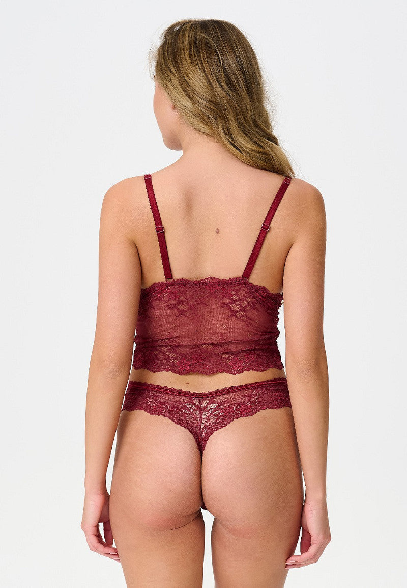 Daily, String met Kant en Strikdetail, meerdere kleuren