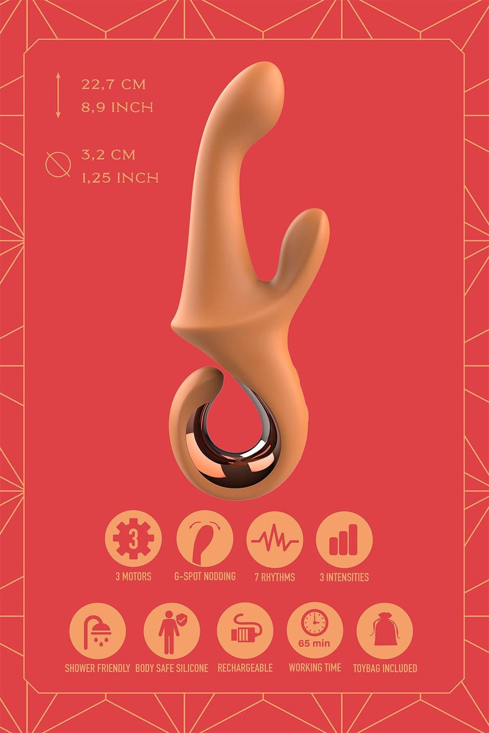 Dreamtoys Glam G-Spot Duo Vibrator – Met Knikfunctie & 3 Motoren