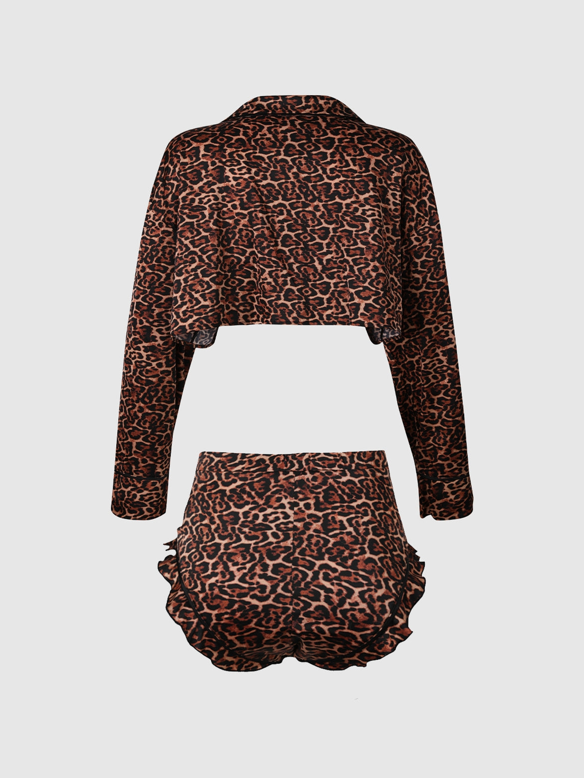 Devon Leopard Set – Luipaard Satijnen Lingerie Set