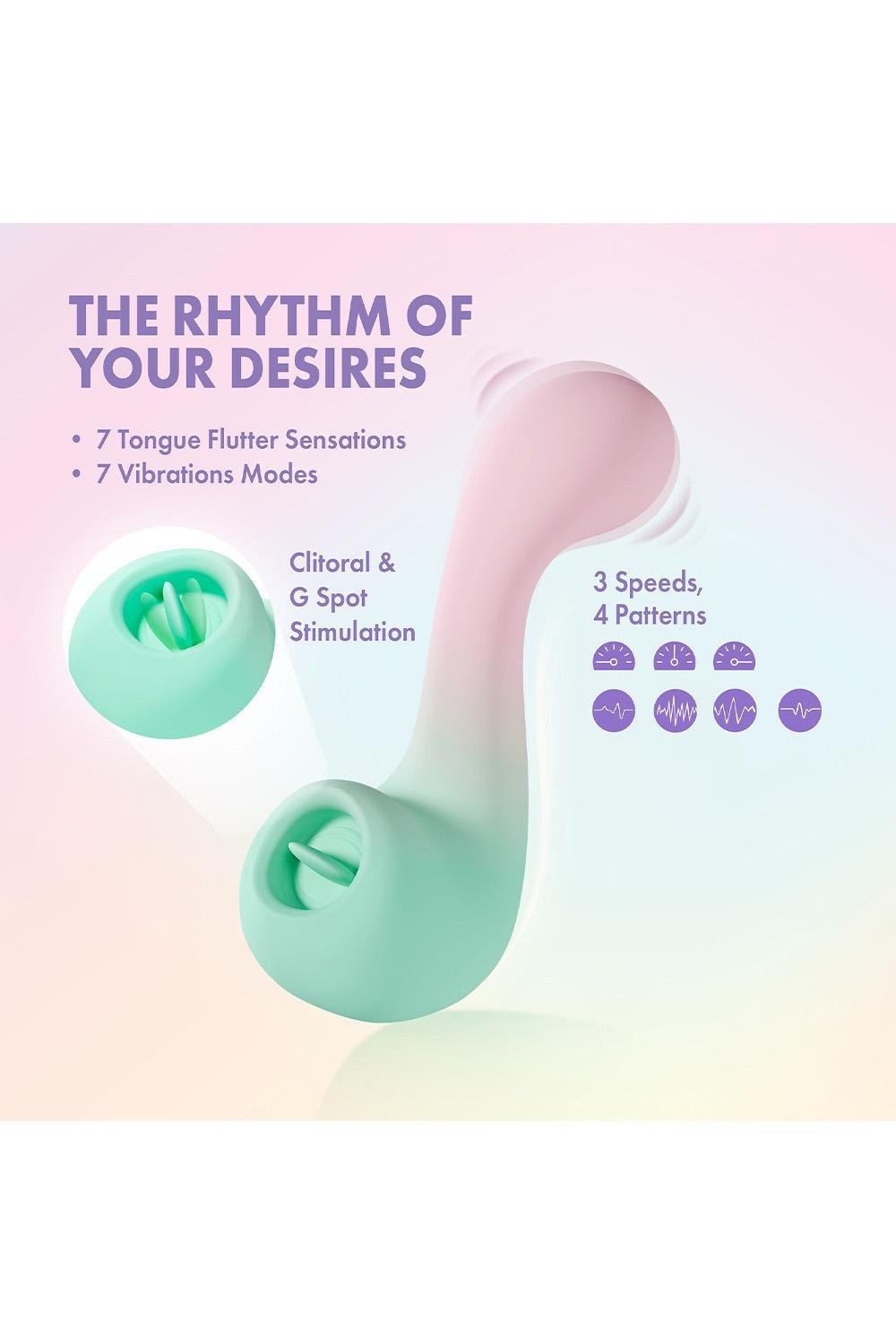 Melody Vibrator, Dubbelzijdig Plezier met Tong & Trillingen