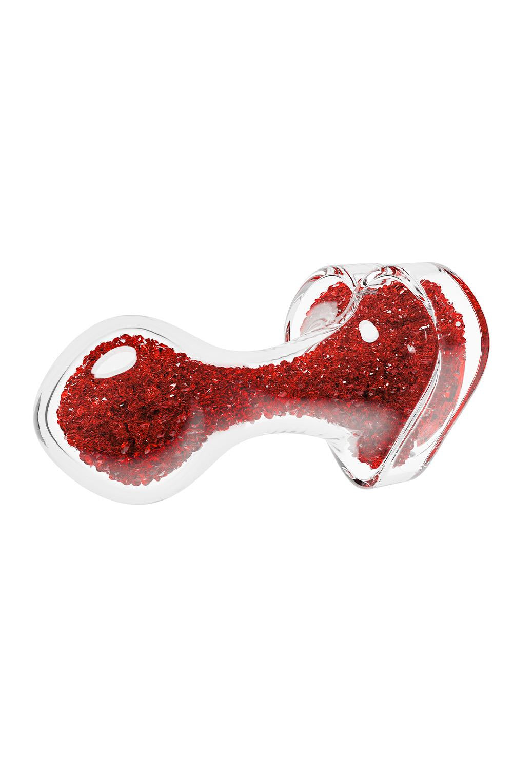 Oh My Gem, Prestige Anale Plug met Hartvormige Edelsteenbasis (Blauw/Rood)