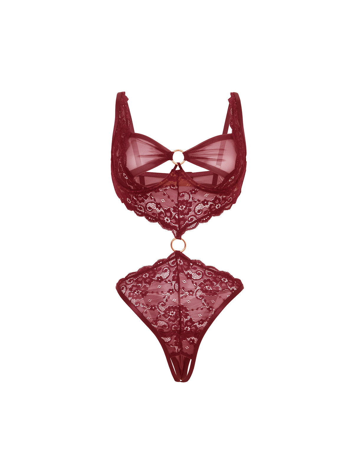 Antonella Underwire Body  – Paarse Body met Beugel & Gouden Details