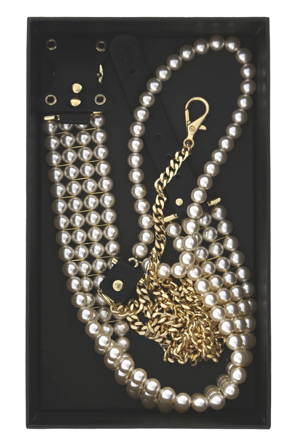 Luminious Pearl Leash And Collar