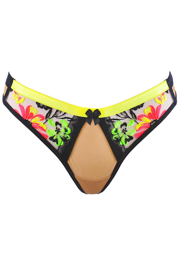 Juicy Bloom String – Neon Verleiding en Luxe Comfort