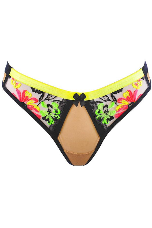 Juicy Bloom String – Neon Verleiding en Luxe Comfort