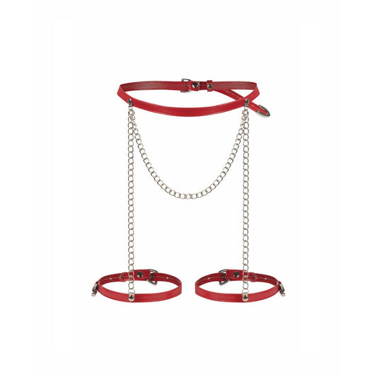 Inferro Jarretel Harnas – Geometrische Elegantie met Zilveren Ketting