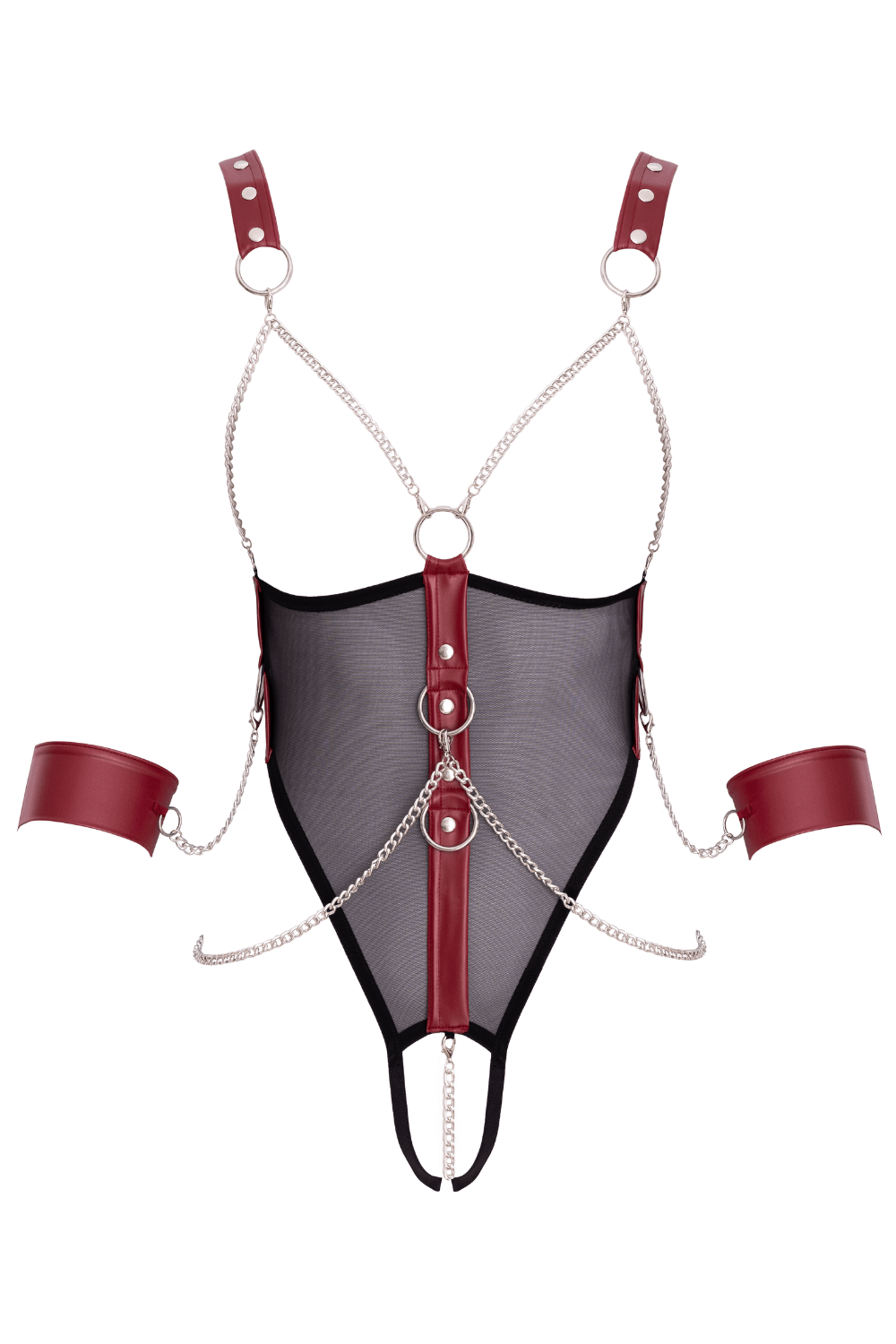 Bondage Bodysuit met Kettingen & Accessoires