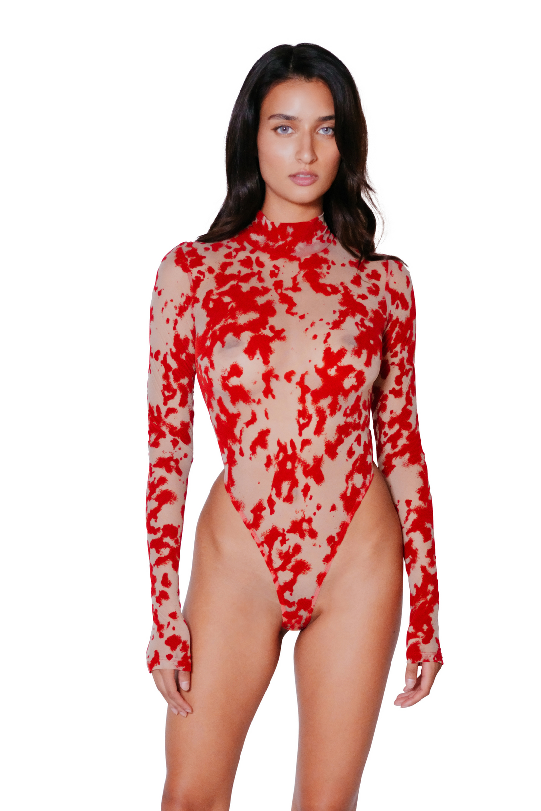 Harlow Bodysuit Nude met Lange Mouwen