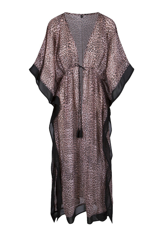 LingaDore - Pink Leopard - Beach Kimono
