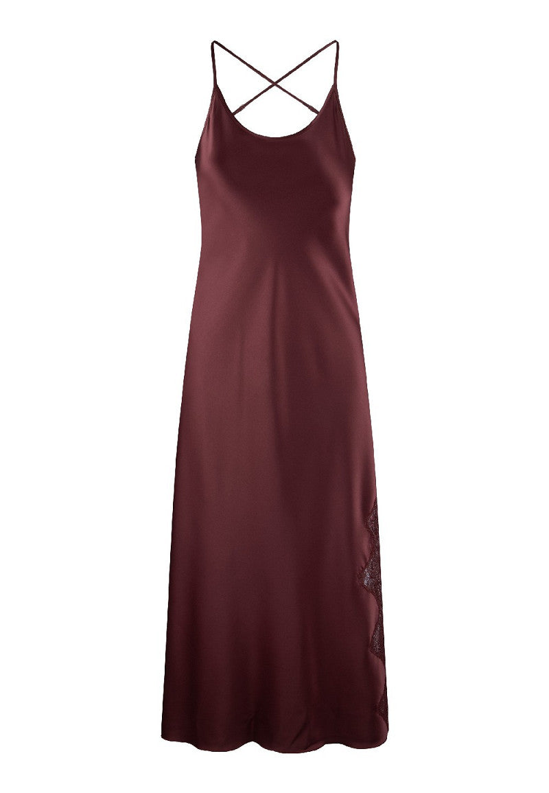 Port Royale Long Chemise, Elegantie in Satijn en Kant
