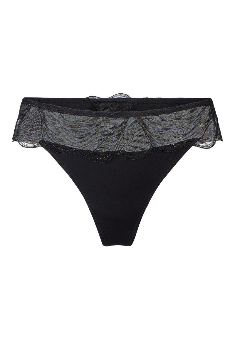 Golden Glamour String, Elegant, Glanzend & Verleidelijk