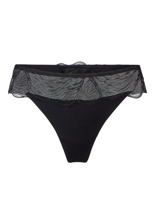 Golden Glamour String, Elegant, Glanzend & Verleidelijk