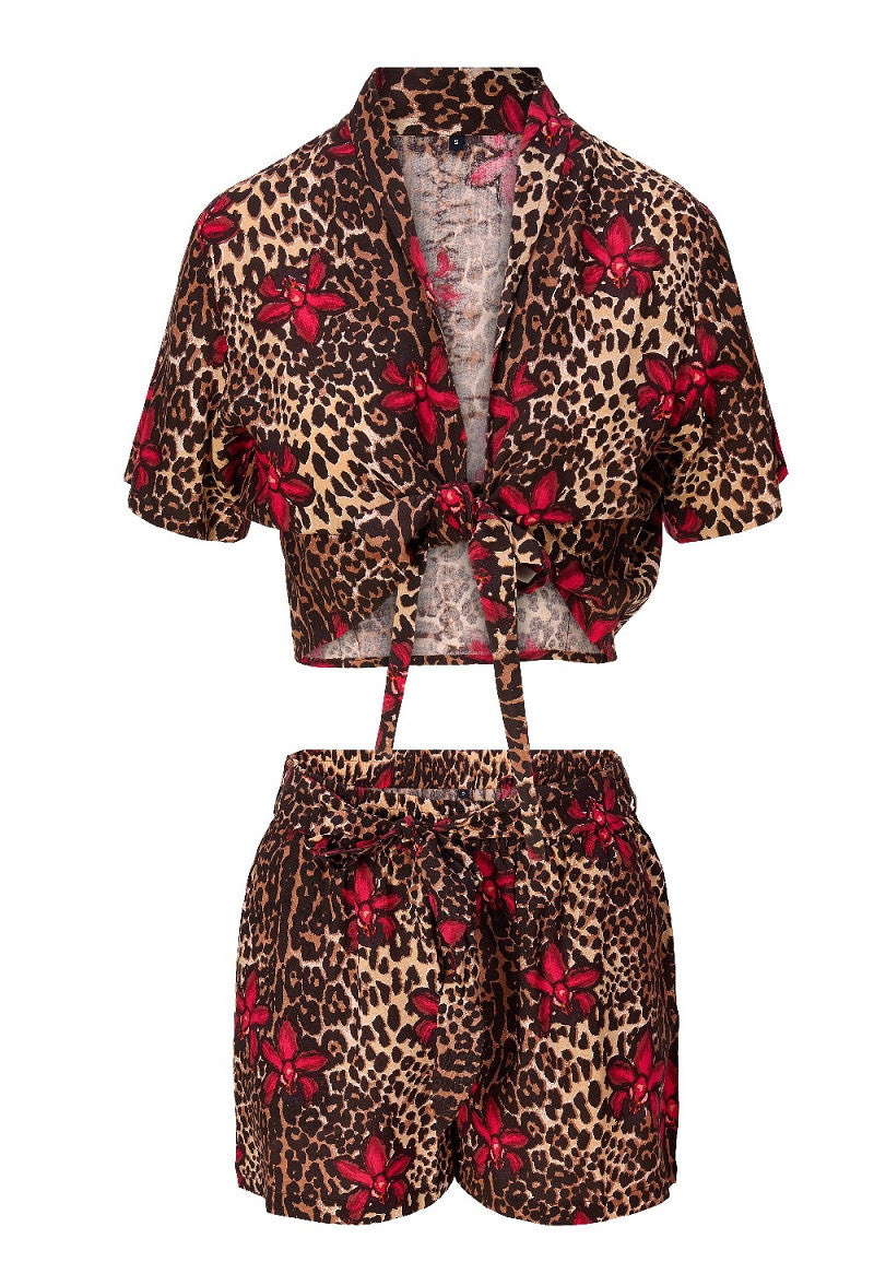 Leopard Flower Beach Set