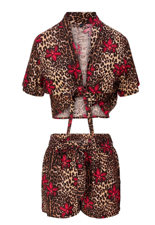 Leopard Flower Beach Set