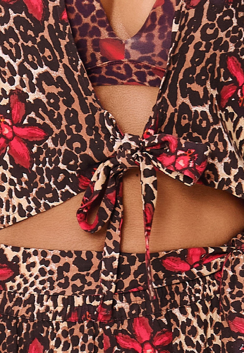 Leopard Flower Beach Set