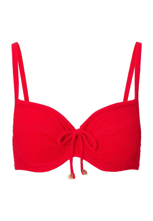 Ribbed Bikini Top – Non-Padded Beugel Top in Rood of Groen