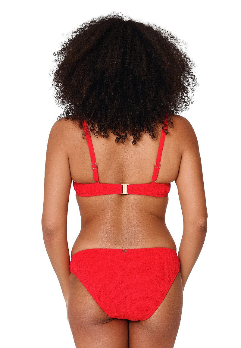 Ribbed Bikini Top – Non-Padded Beugel Top in Rood of Groen