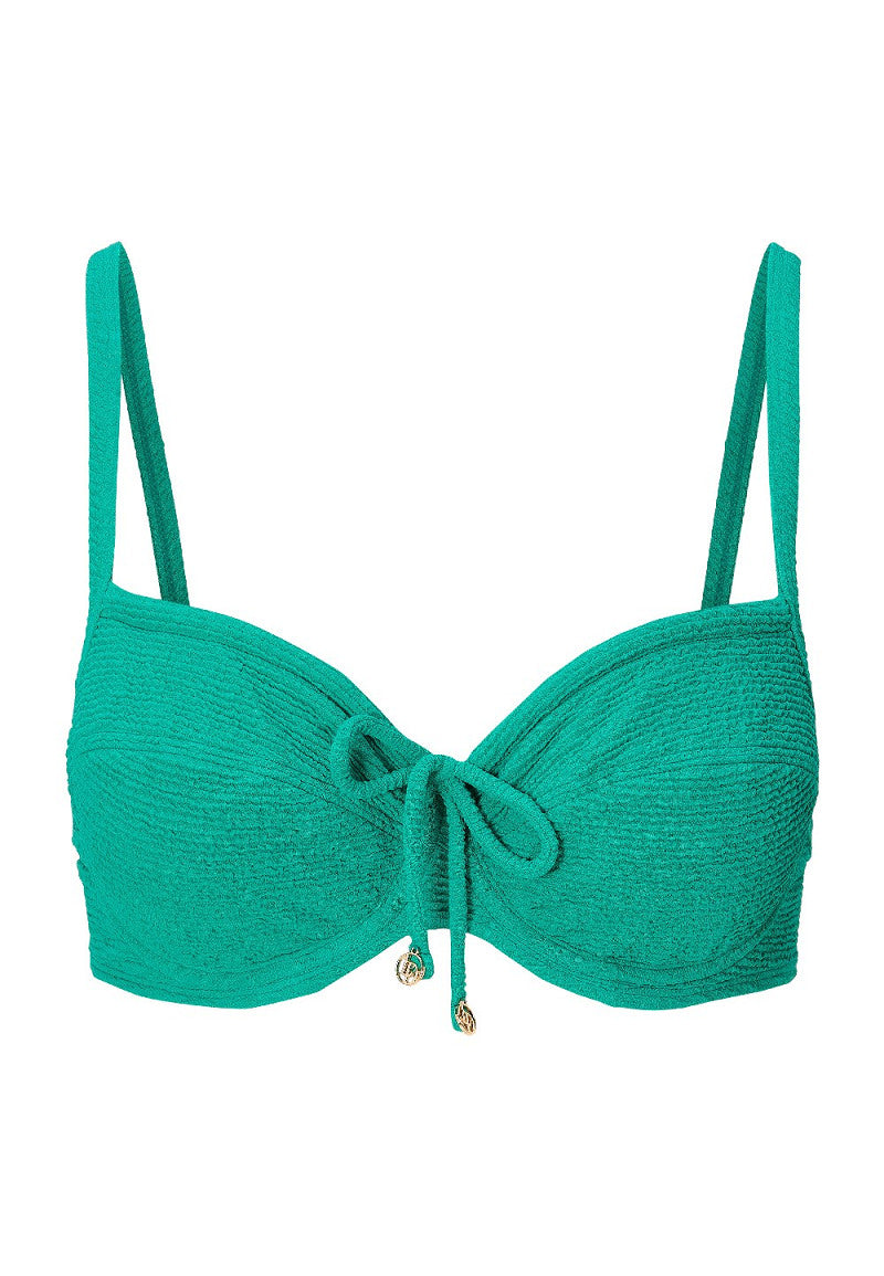Ribbed Bikini Top – Non-Padded Beugel Top in Rood of Groen