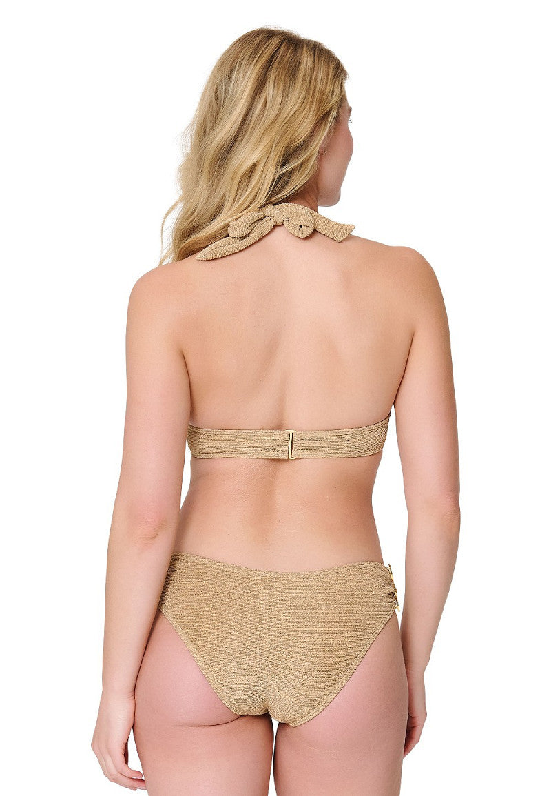 Golden Touch Triangel  Bikini Set in Gold Beige of Admiral Blue