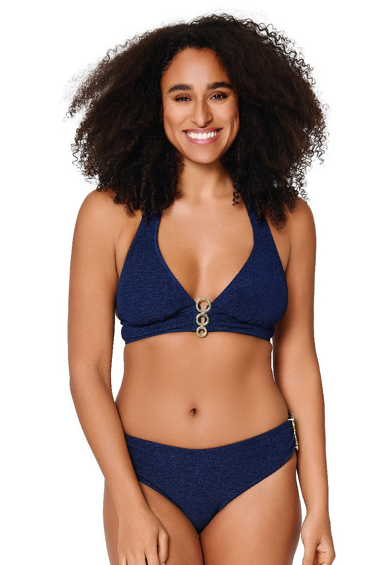 Golden Touch Triangel  Bikini Set in Gold Beige of Admiral Blue