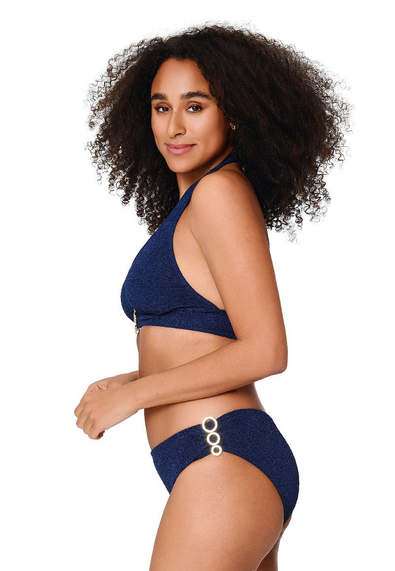 Golden Touch Triangel  Bikini Set in Gold Beige of Admiral Blue