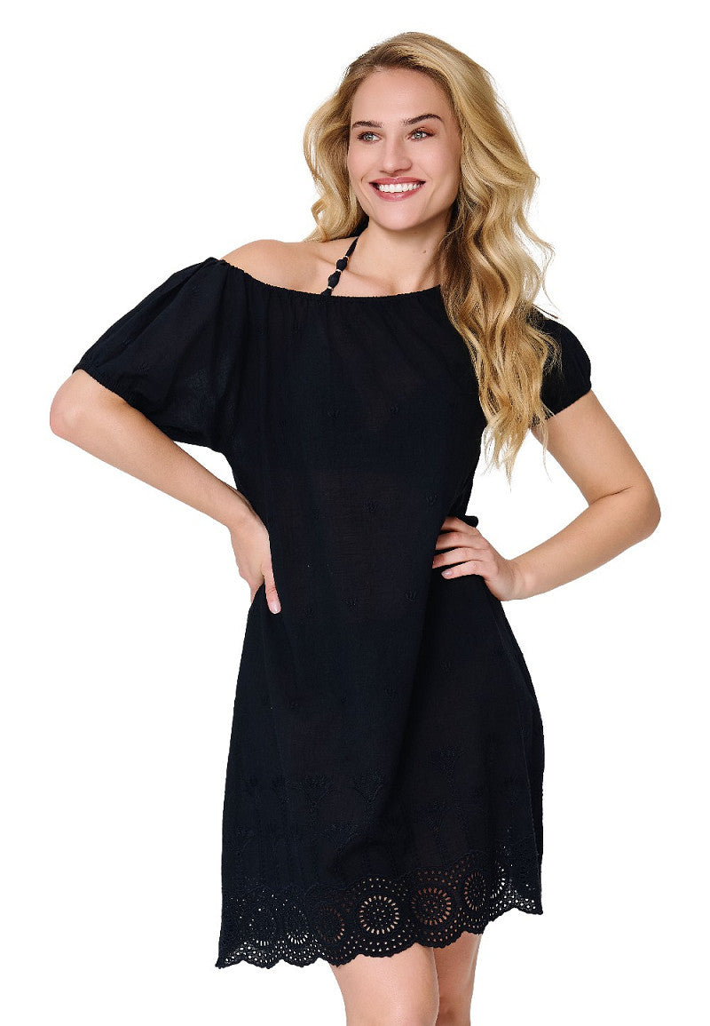 Cotton Comfy Jurk – Luchtige strandjurk met vrouwelijke details, Diverse kleuren