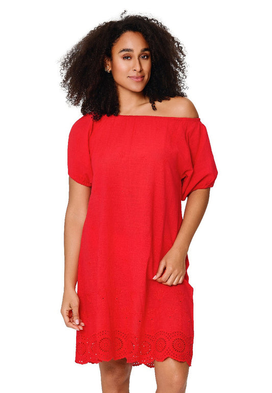 Cotton Comfy Jurk – Luchtige strandjurk met vrouwelijke details, Diverse kleuren