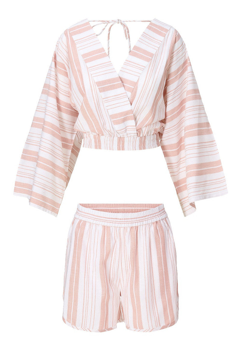Summer Stripes Shortama Set