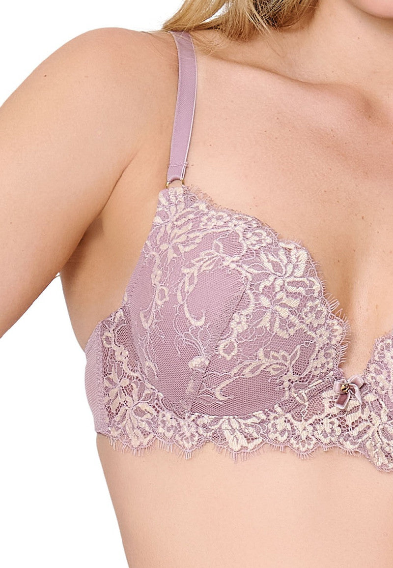 Tender Taupe - Kanten Push Up BH
