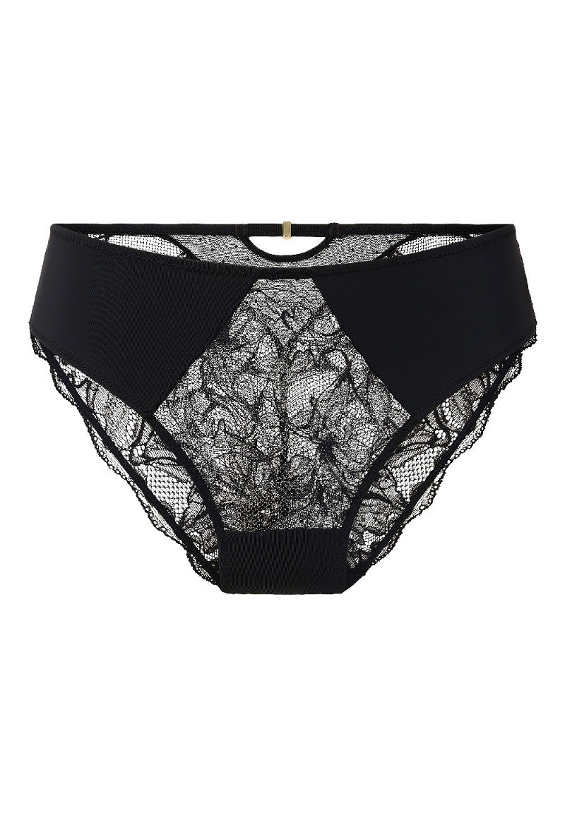 Beauty in Black Kanten Slip