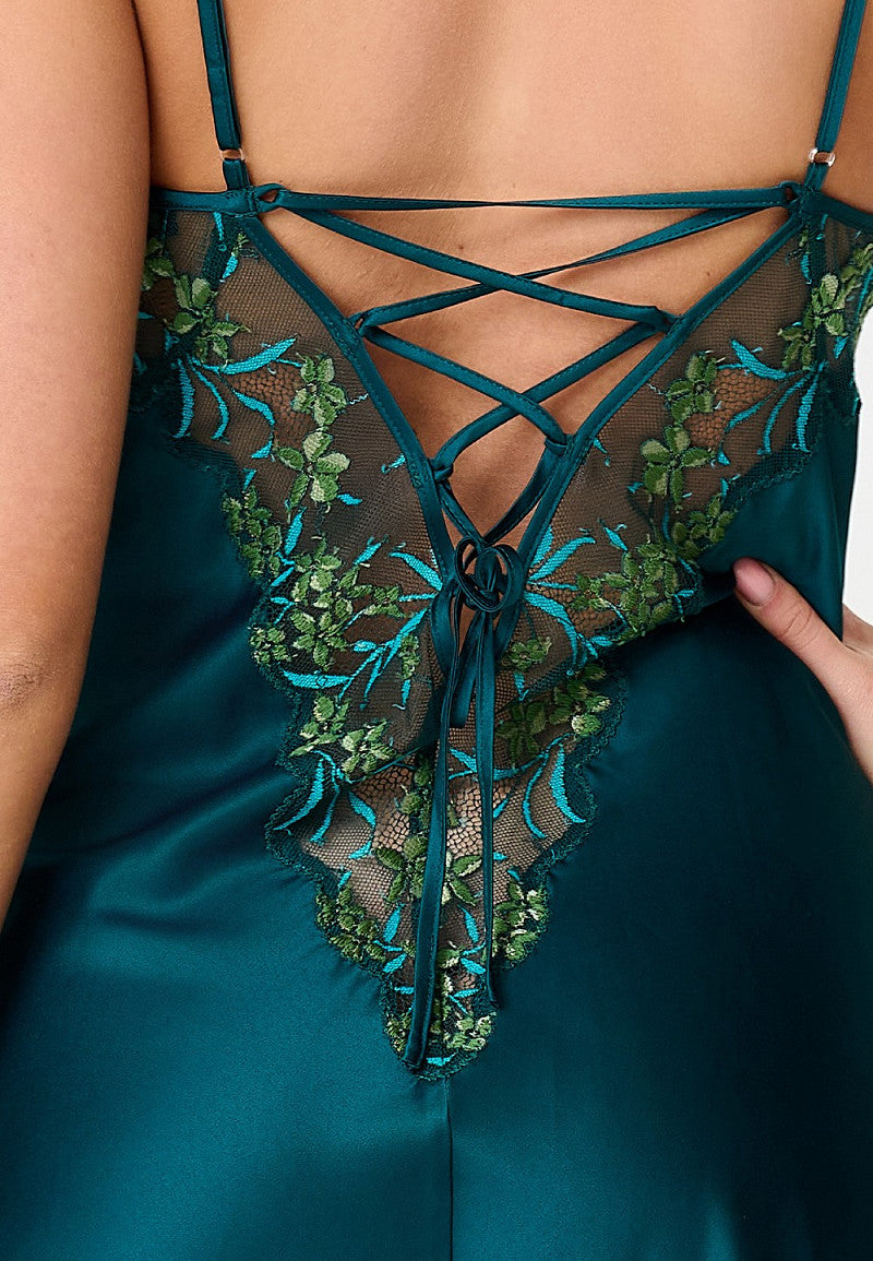 Pine Green Lace Chemise