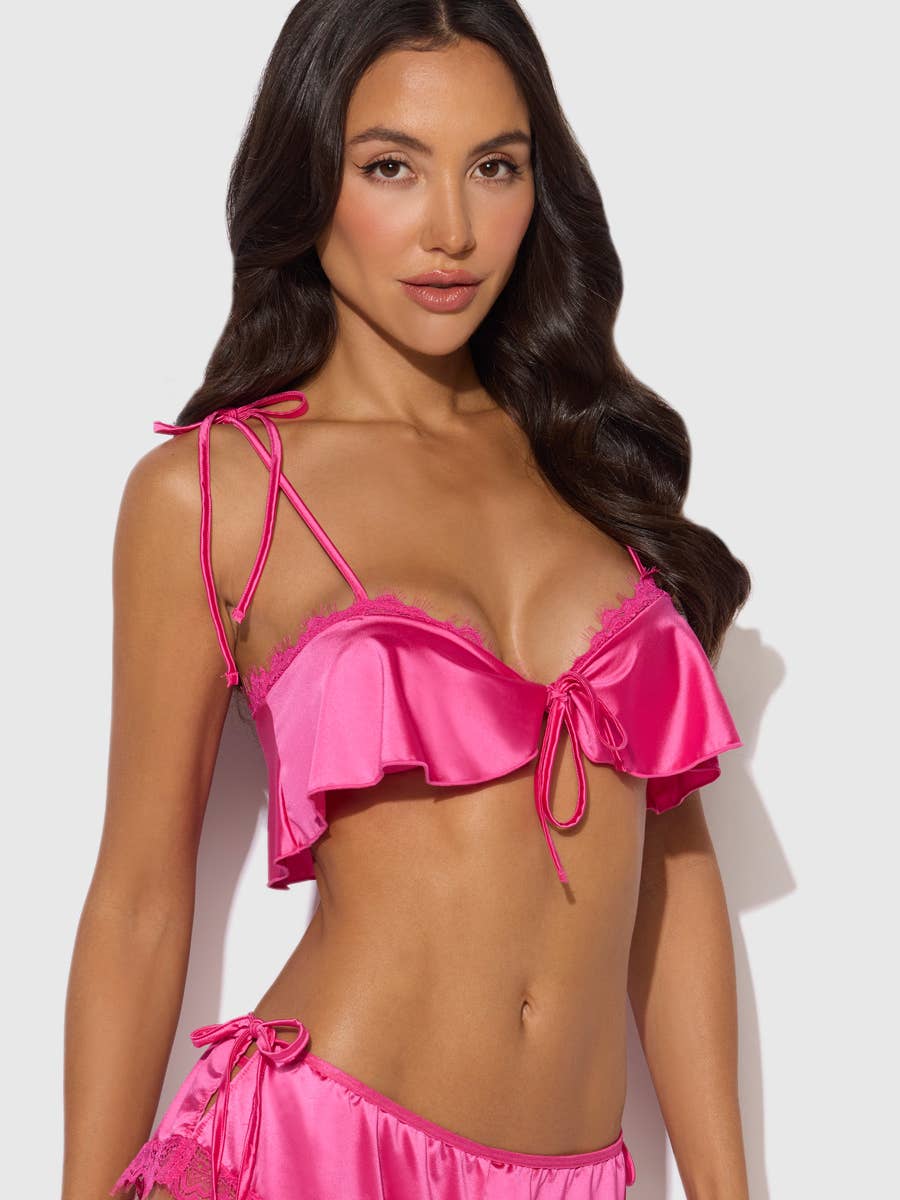 Issadora Satijnen Lingerie Set – Fuchsia