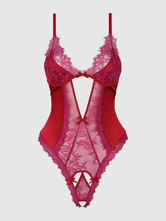 Jocelyn Luxe Satijnen & Kanten Kruisloze Body