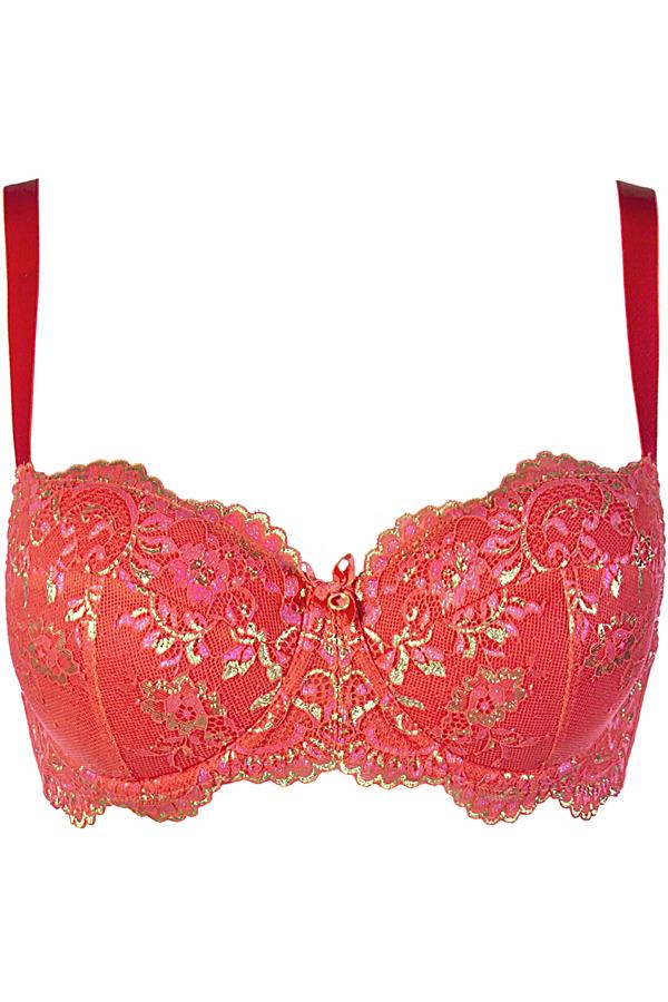 Juicy Bloom Coral Push-Up Balconette BH