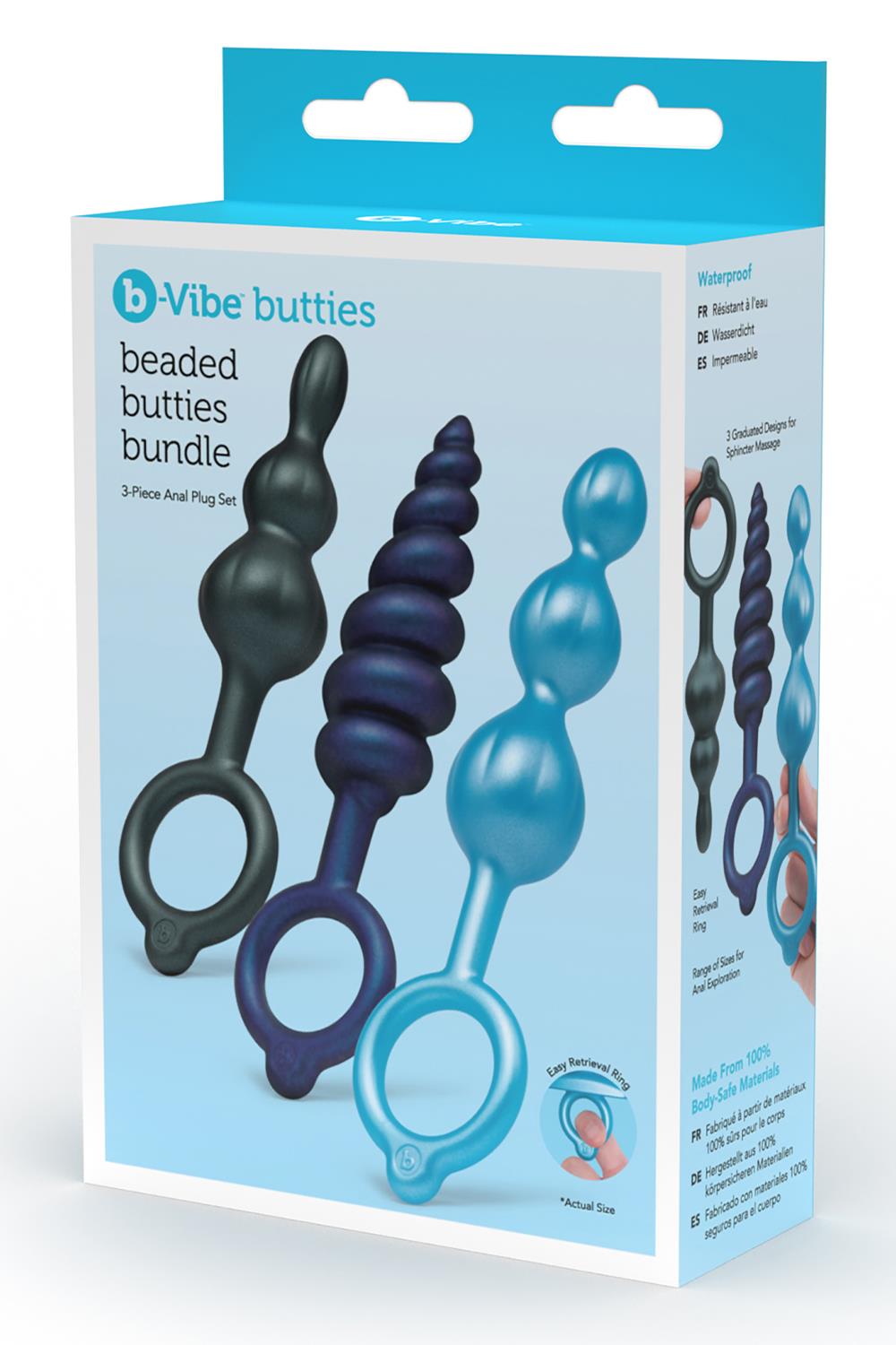 B-Vibe -Beaded - 3-delige Plug Set