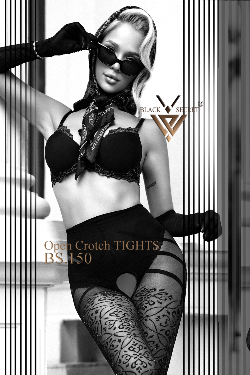 Black Secret - BS150 - Open kruis Panty