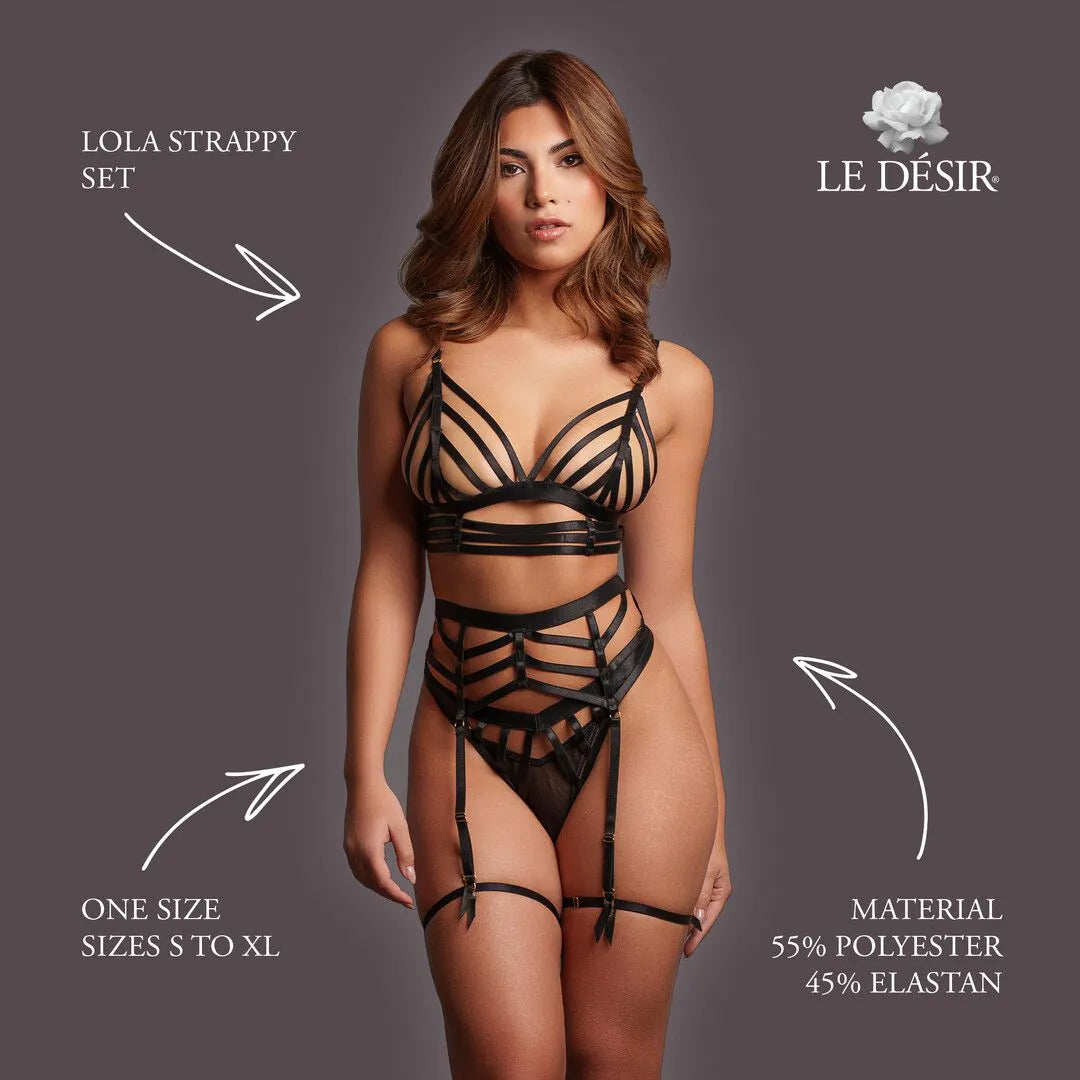 Lola Strappy Set – Sexy 2-Piece Lingerie Set One Size & Queen Size