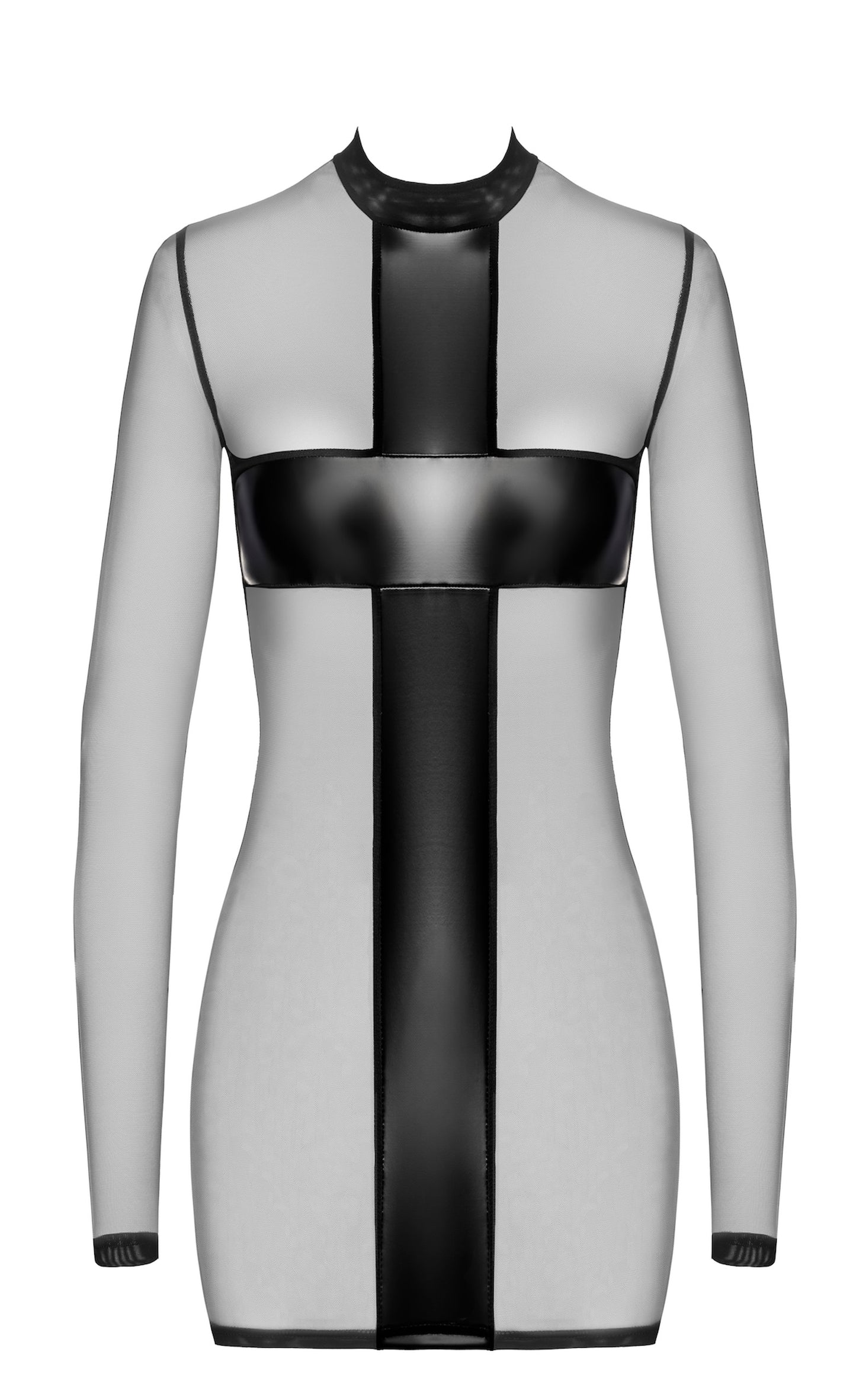 Crossfire Jurk – Mini Dress van Tulle & Powerwetlook