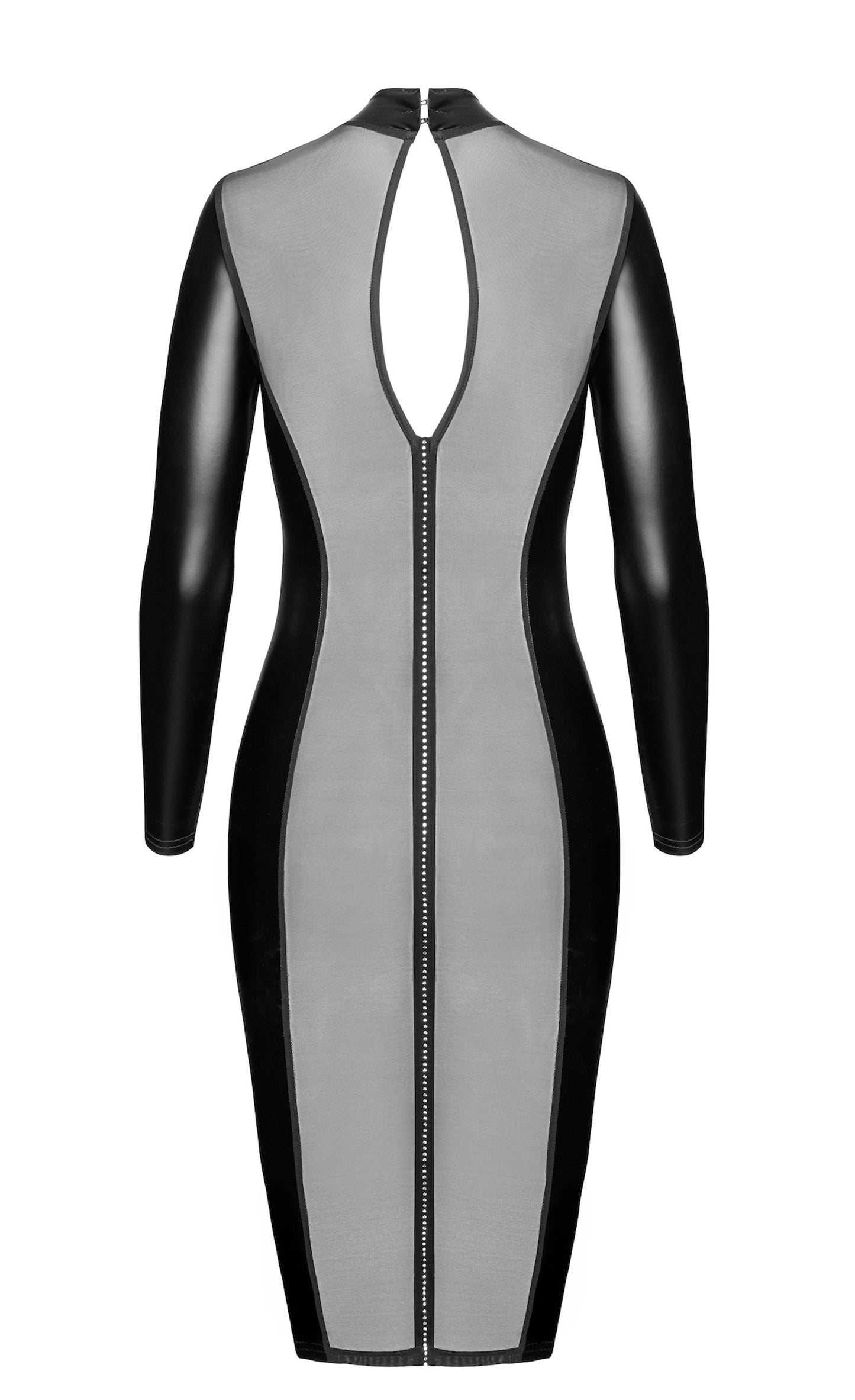 Luxuria Midi Dress – Elegantie met een Verleidelijk Randje