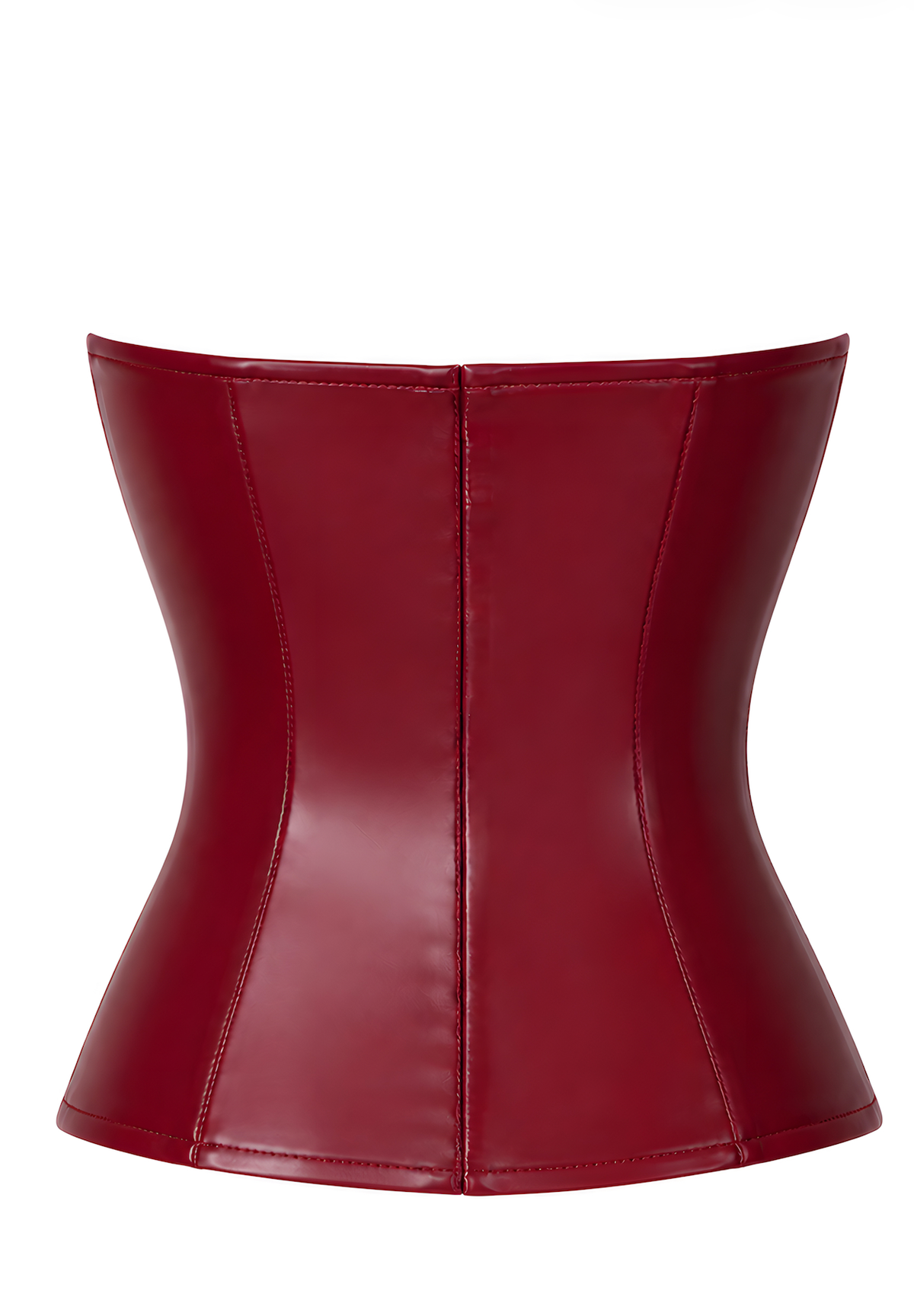Affair Bordeaux Corset – Powerwetlook Korset met Baleinen en Busksluiting