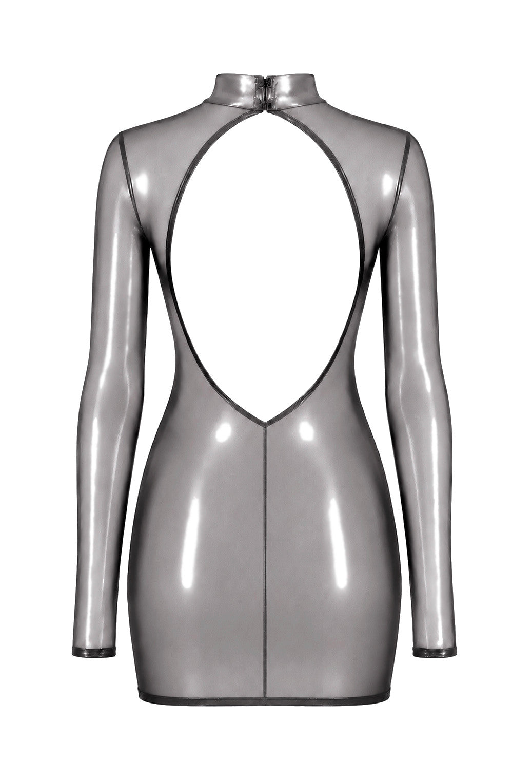 Moondust Mini Jurk – Zilveren Foil Look Jurk | Noir Handmade
